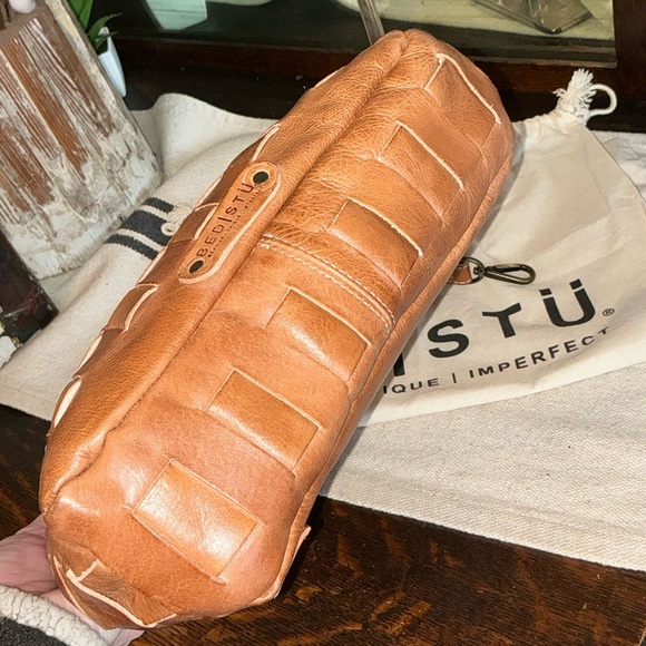 NWT Bed Stu Leather Keiki Crossbody Bag Handbag Tan Rustic MSRP $235 - Picture 6 of 11